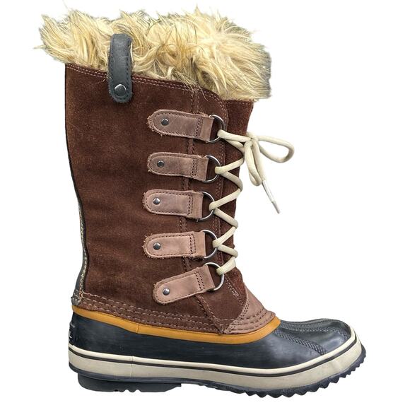 Sorel Women’s Joan Of Arctic Brown Winter Boots Size US 7 - Picture 4 of 11